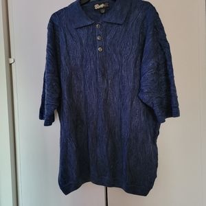 2XL Men Blue Knit Sweater